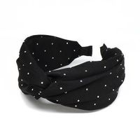 Black satin crystal studded headband